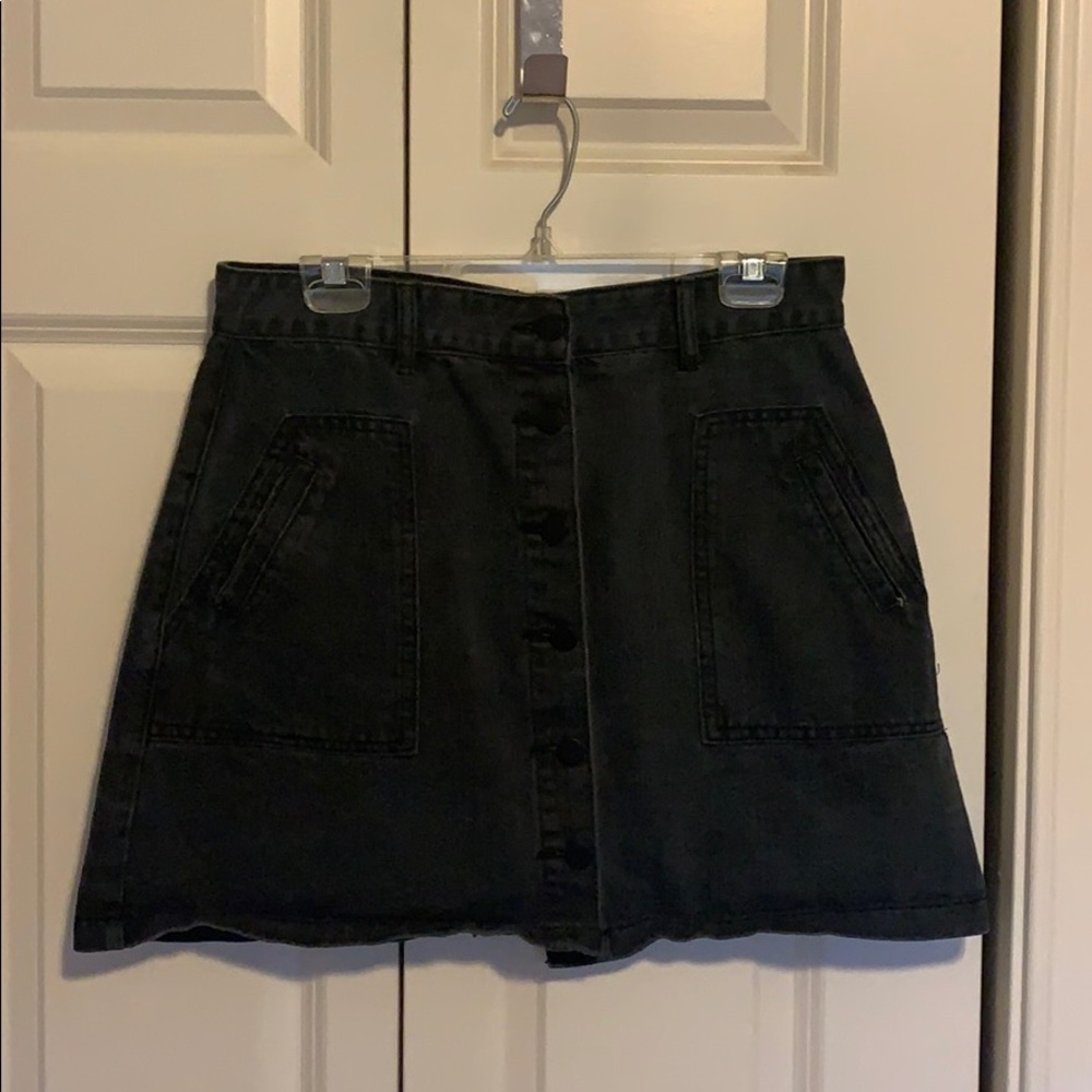 black denim skirt